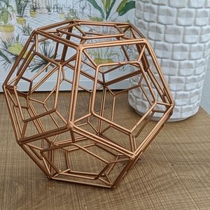 Rose gold geometric decor piece